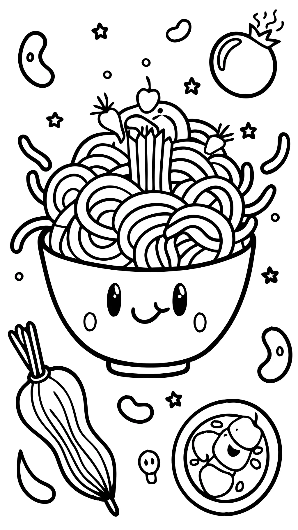 twisty noodle coloring pages